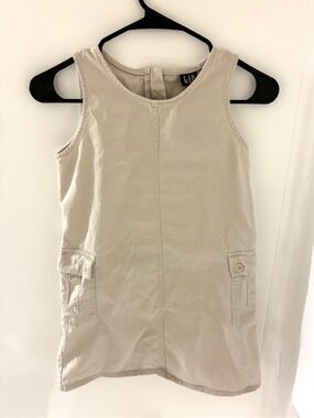 VTG GAP Cream Denim Mini Dress 100% Cotton Size XS Classic Vintage Versatile